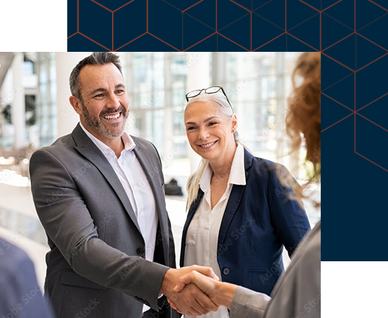 Business people shaking hands in meeting